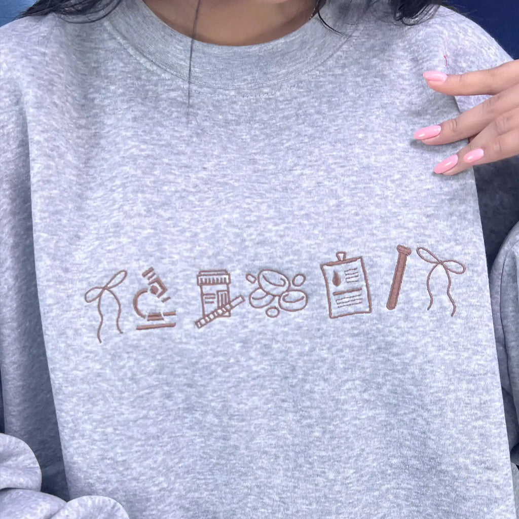 Medical lab science embroidered crewneck