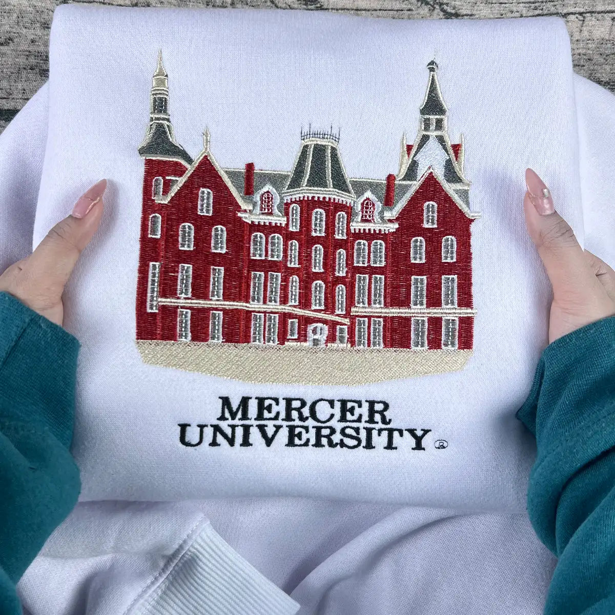 Mercer University Embroidered Sweatshirt | Mercer Bears Hoodie
