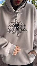 Minimal military streetwear style hoodie