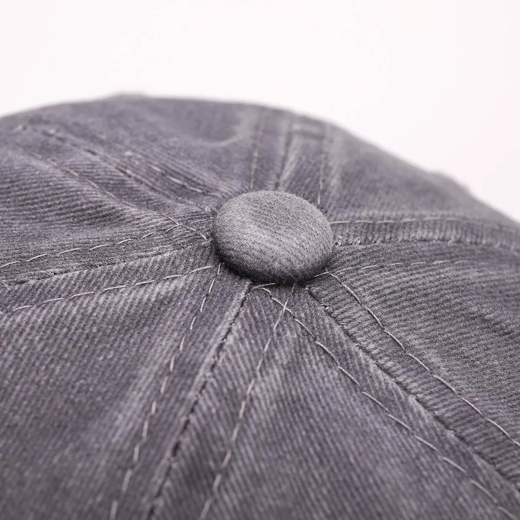 minimalist embroidered hat with im single text