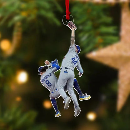 MLB baseball Christmas keepsake featuring Dodgers players
