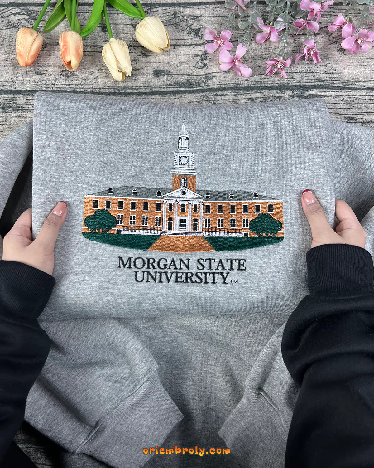 Cozy HBCU embroidered sweatshirt Morgan State