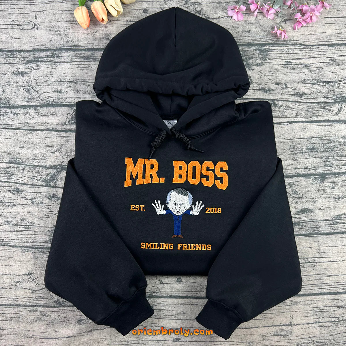 Mr. Boss Smiling Friends pullover hoodie