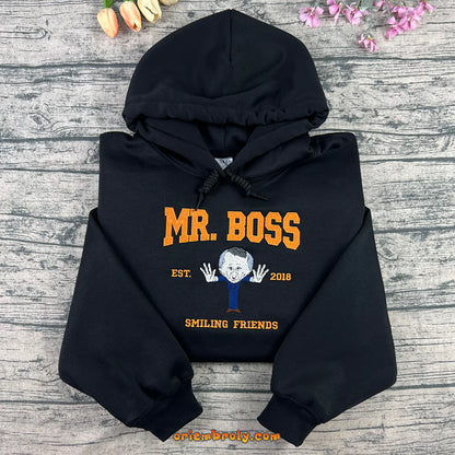 Mr. Boss Smiling Friends pullover hoodie