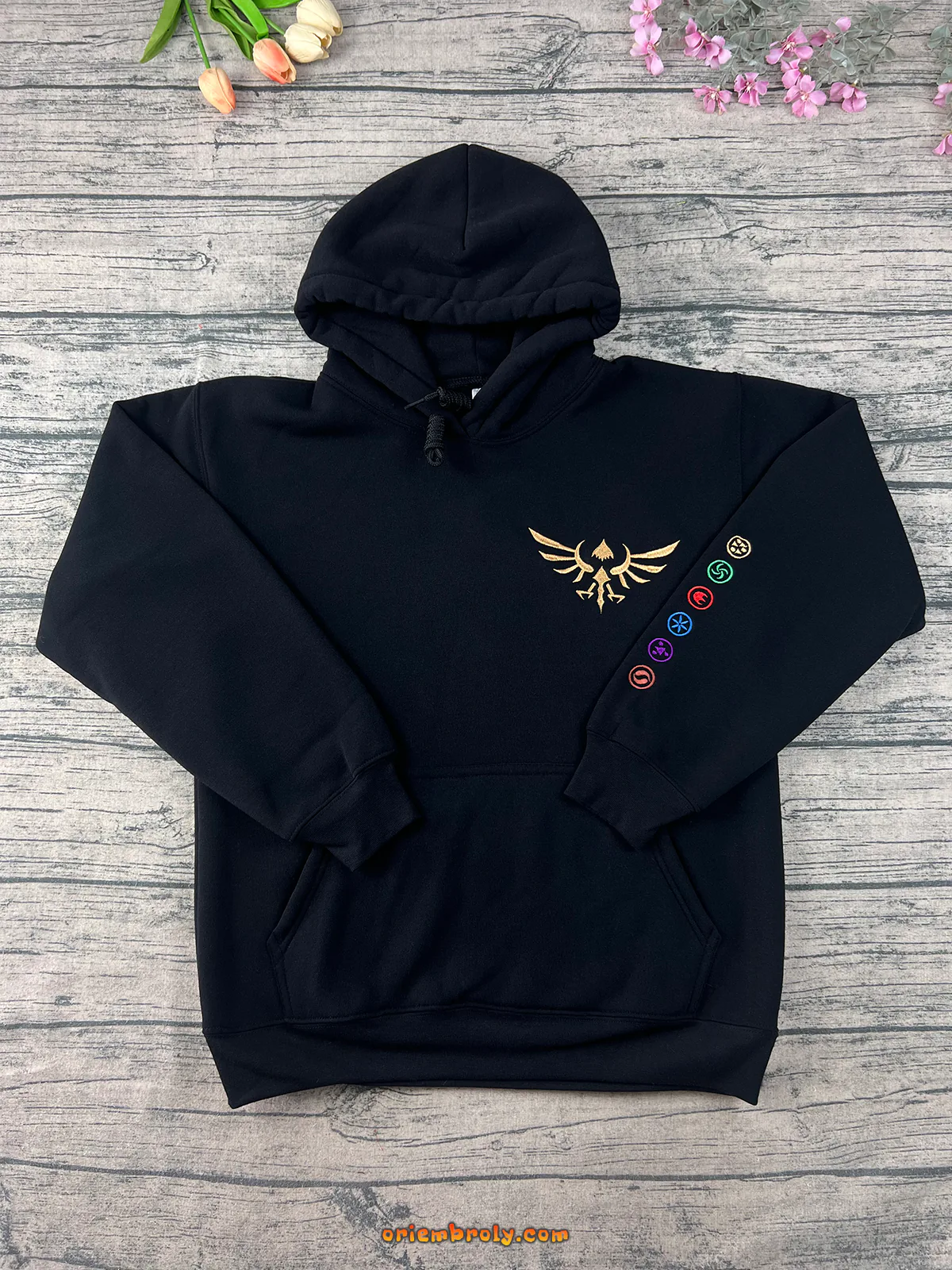 Zelda Tears of the Kingdom Embroidered Sweatshirt – Master Sword Gamer Hoodie – Gift for Zelda Fans