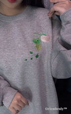 Nintendo inspired embroidered sweatshirt fantasy gaming style