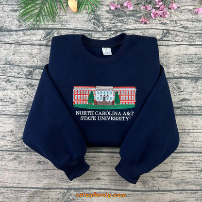 North Carolina A&T State University embroidered crewneck sweatshirt