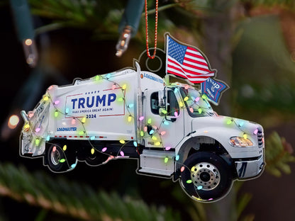 Political-themed holiday ornament with truck design