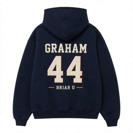 Off Campus embroidered hoodie inspired by Briar U hockey