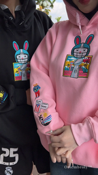 Oriembroly Benito Bowl embroidered hoodie unisex