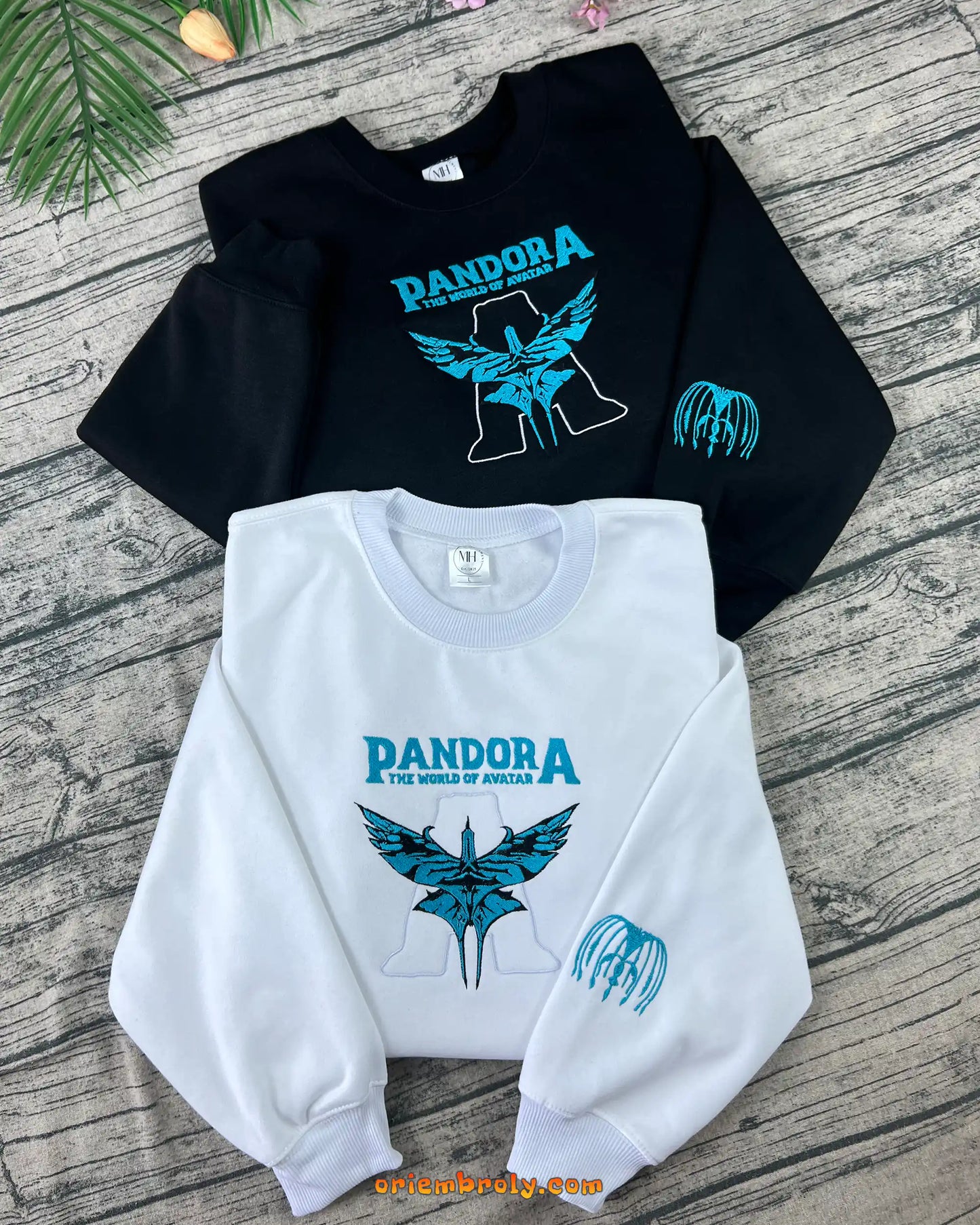 Avatar fan apparel with Pandora themed embroidery