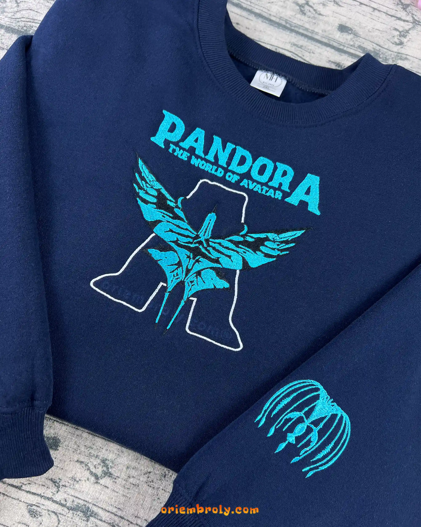 Tree of Souls outline embroidered on sleeve cuff