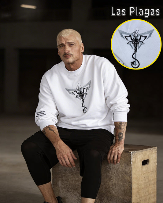 Parasite Embroidered Sweatshirt | Dark Horror Aesthetic Crewneck