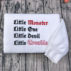 Devil's Night embroidered sweatshirt with Will Grayson design, inspired by Penelope Douglas series