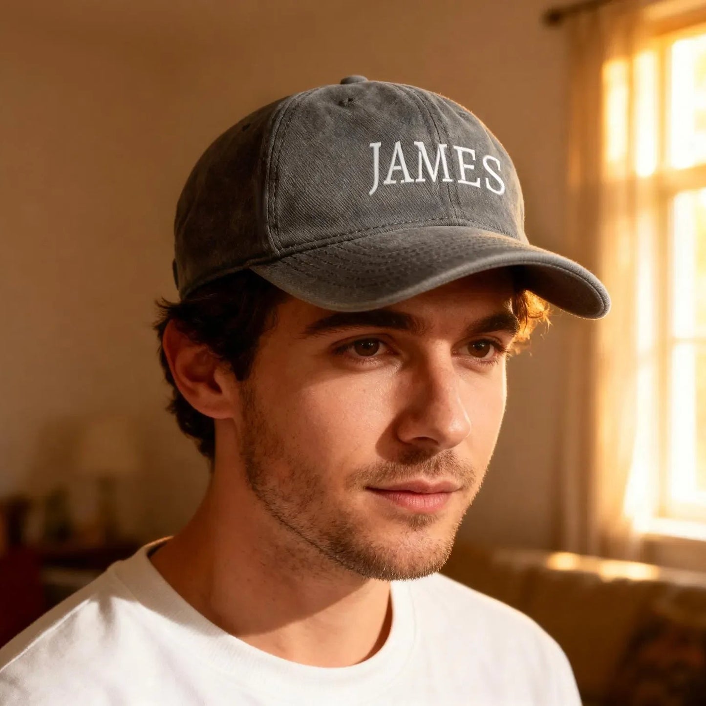 personalized dad hat styled casual outfit