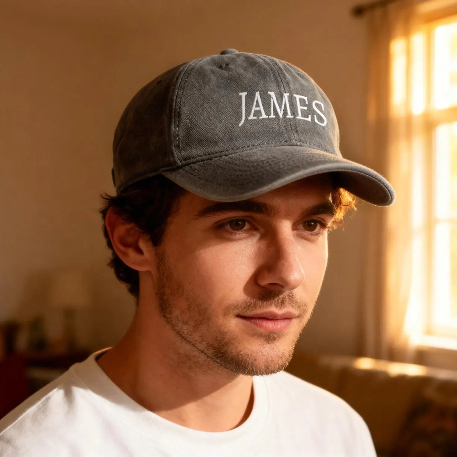 personalized dad hat styled casual outfit