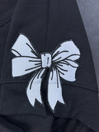 Personalized cat face embroidered sweatshirt with pet name, ideal gift for cat moms