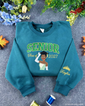 Personalized Class of 2027 senior embroidered crewneck sweatshirt