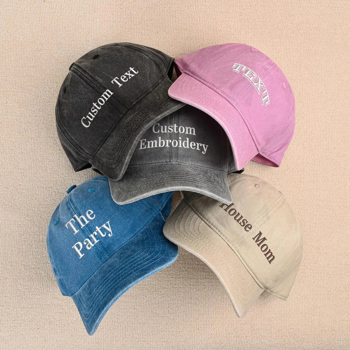 personalized dad hat with custom name embroidery