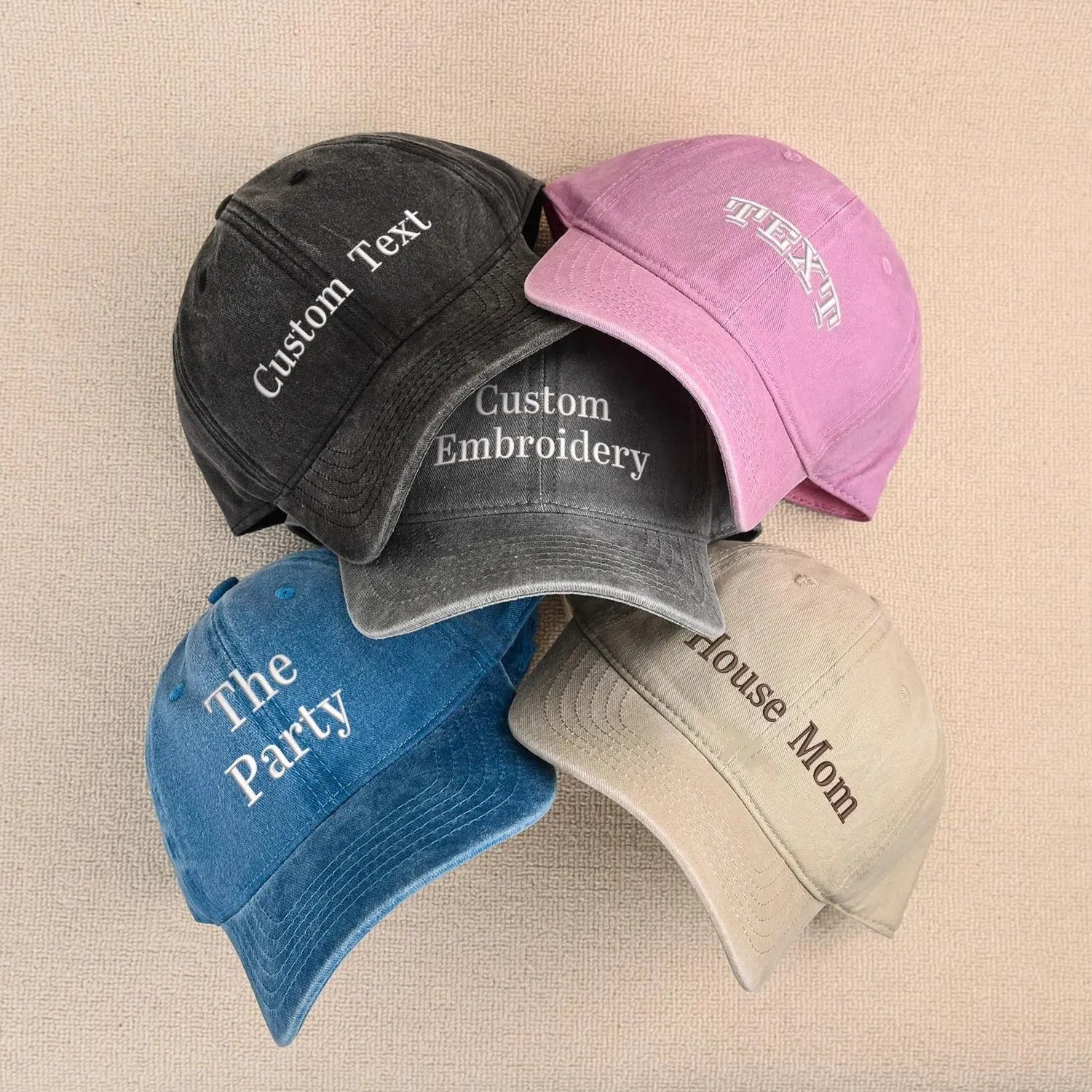 personalized dad hat with custom name embroidery