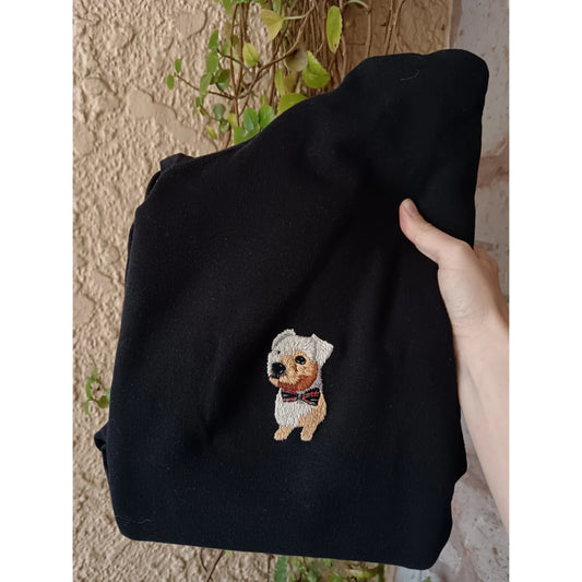 Personalized dog embroidered sweatshirt with custom pet name