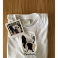 Personalized dog face embroidered sweatshirt with custom name hoodie
