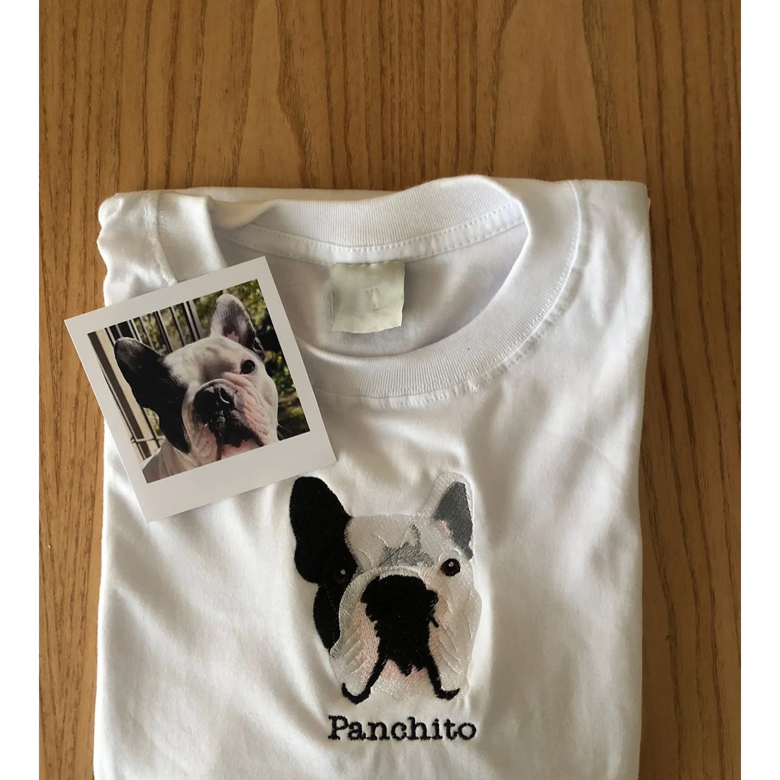 Personalized dog face embroidered sweatshirt with custom name hoodie