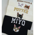 Personalized dog face sweatshirt with custom embroidered design