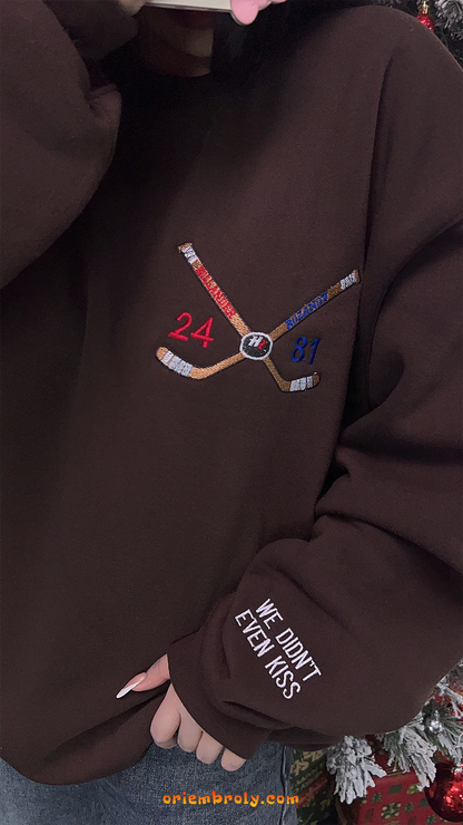 We Didn’t Even Kiss sleeve embroidery detail