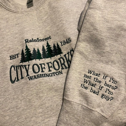 Embroidered City Of Forks Sweatshirt