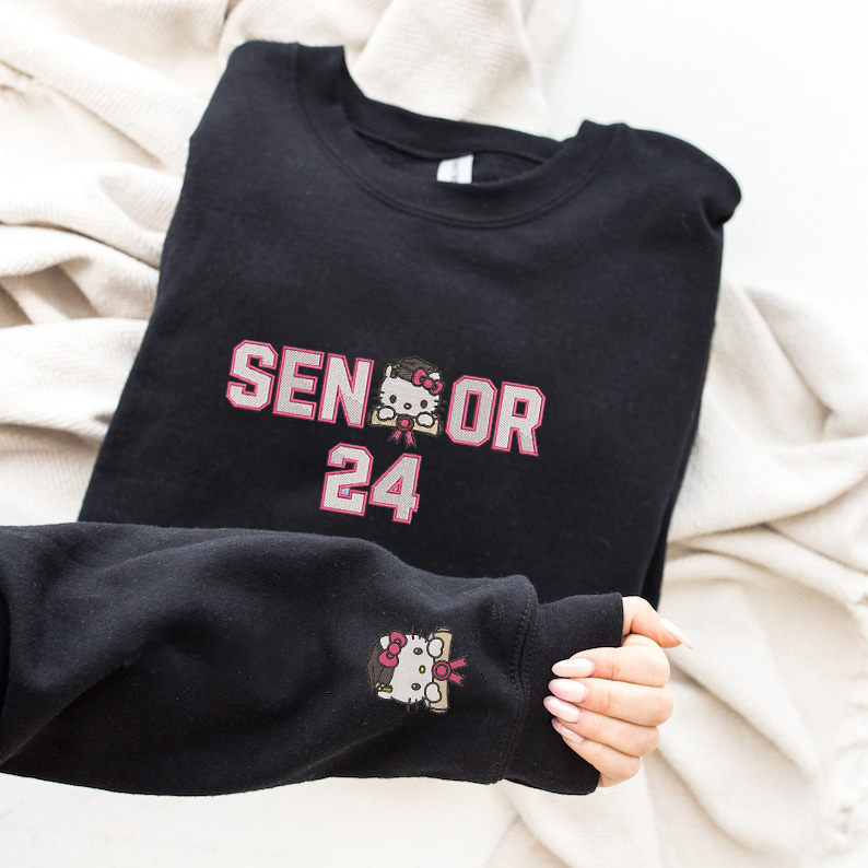 Hello Kitty Graduation Senior Gift Embroidered Sweatshirt