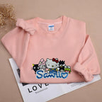 Mental Health Matters Kitty Friends Embroidered Crewneck Sweatshirt