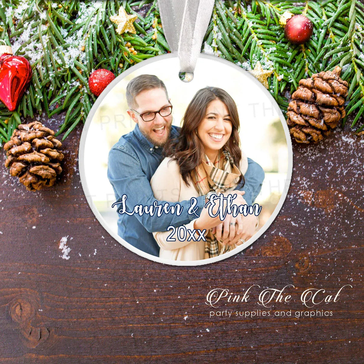 Custom cut acrylic ornament created from your picture