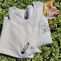 Picture embroidery hoodie with a custom embroidered design