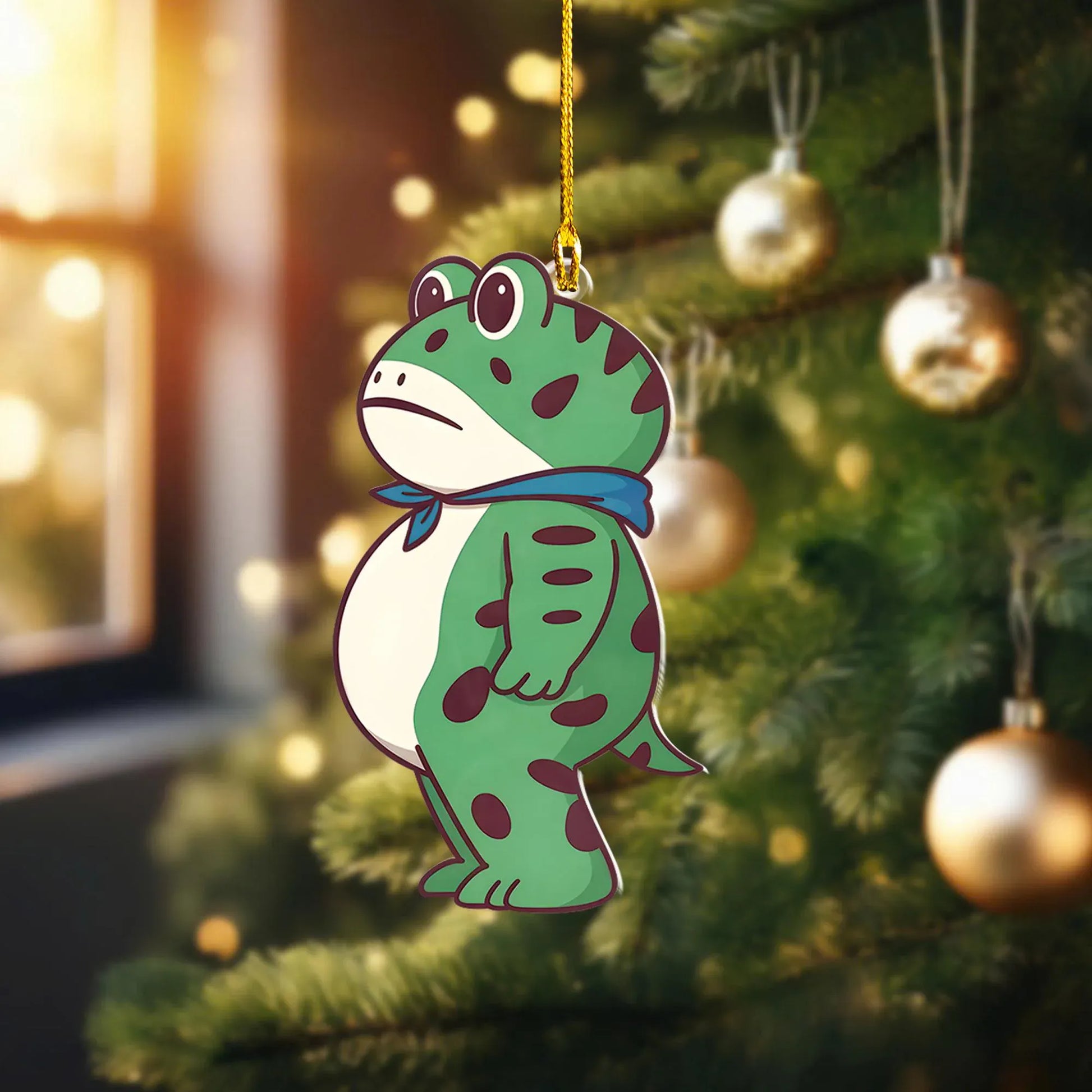 Portland Frog Christmas ornament meme design