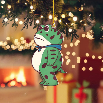 Funny frog meme ornament for Christmas decor