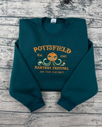 Pottsfield Festival embroidered crewneck – cozy sweatshirt for Halloween and fall season
