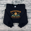 Pottsfield Harvest Festival embroidered sweatshirt – cozy Halloween fall crewneck for autumn lovers