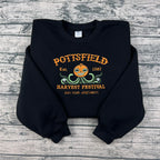 Pottsfield Harvest Festival embroidered sweatshirt – cozy Halloween fall crewneck for autumn lovers