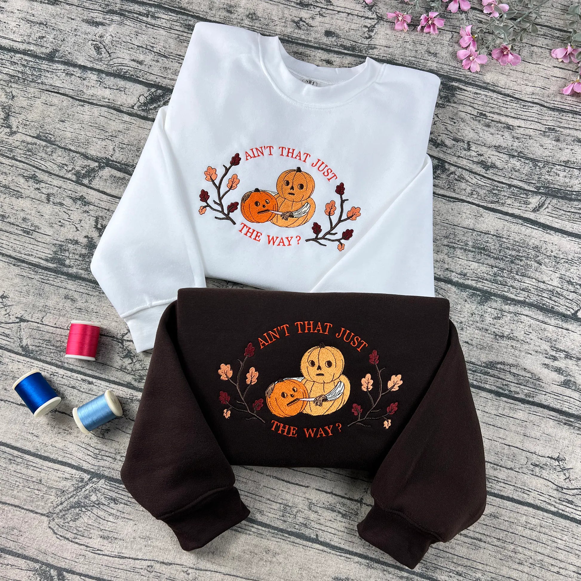 Embroidered Pottsfield Harvest Festival Pumpkin Carver Sweatshirt – Over The Garden Wall Halloween shirt for spooky fall season