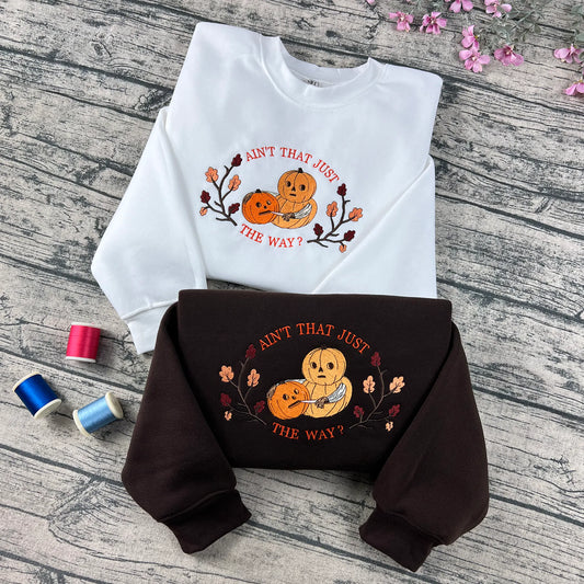 Embroidered Pottsfield Harvest Festival Pumpkin Carver Sweatshirt – Over The Garden Wall Halloween shirt for spooky fall season