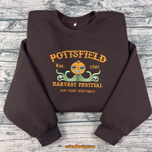 Pottsfield Harvest Festival sweatshirt front view