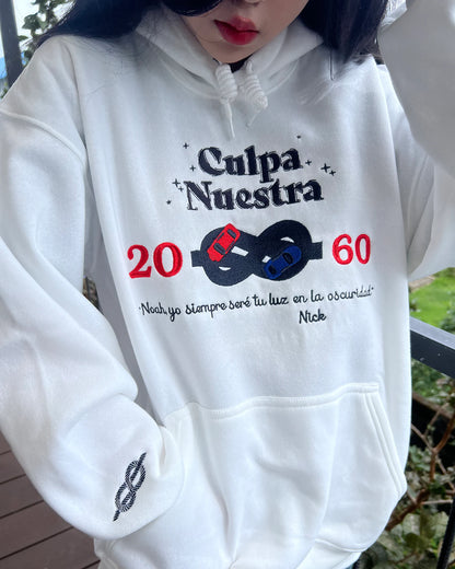 Premium embroidered Culpa Nuestra 2060 streetwear hoodie