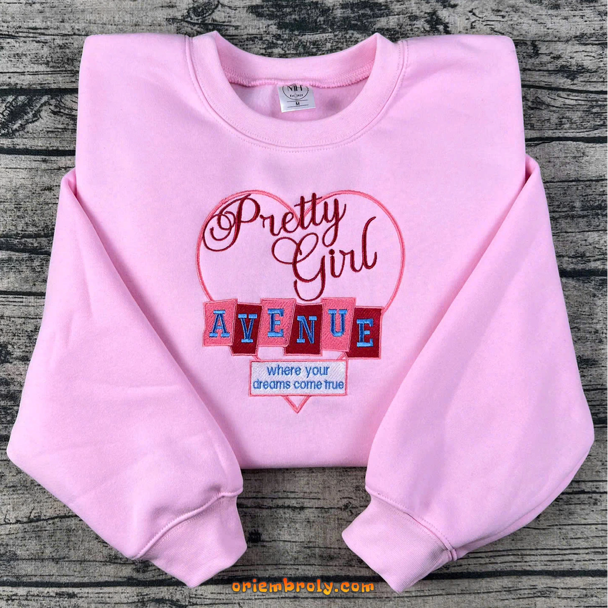 Pretty Girl Avenue embroidered sweatshirt unisex