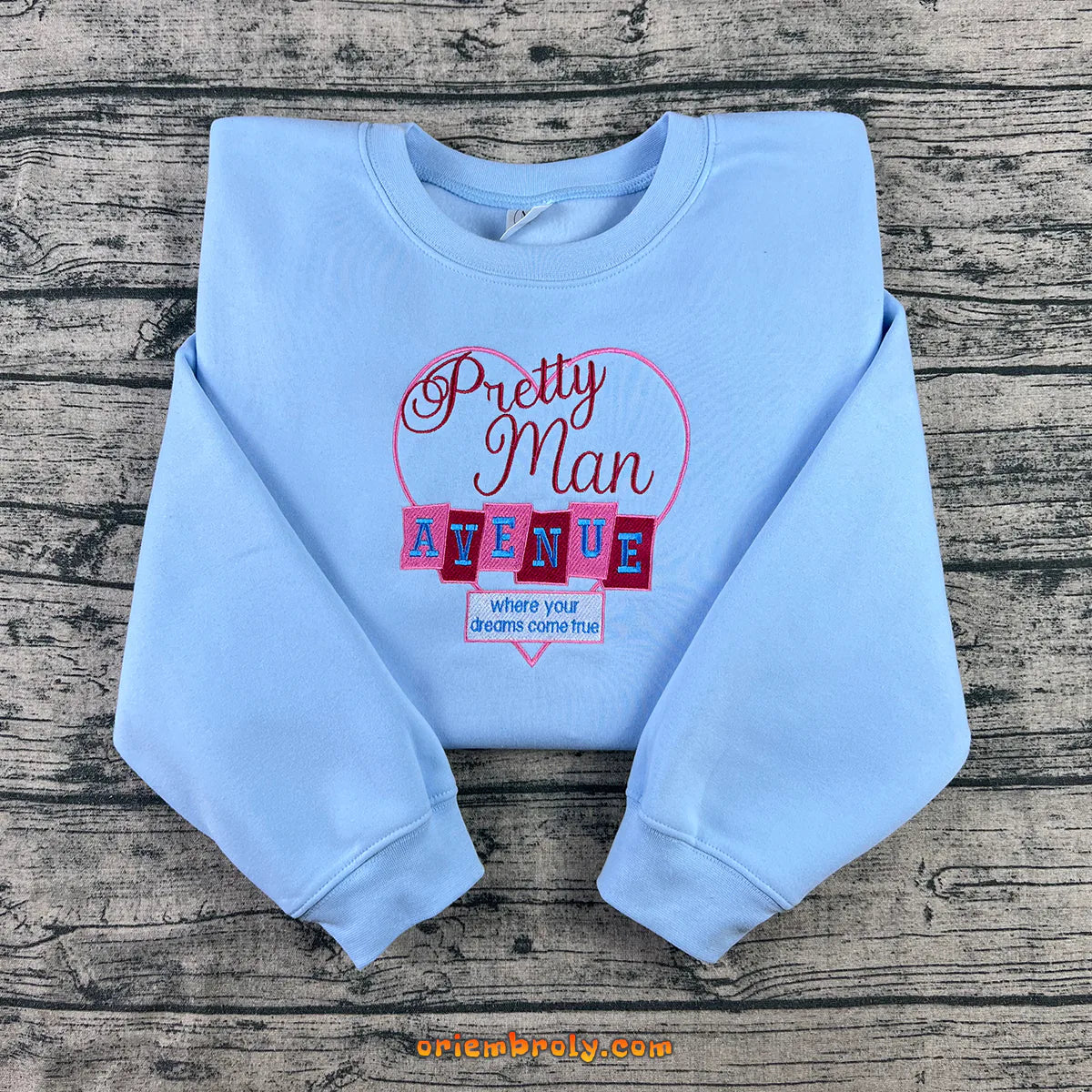 Pretty Man Avenue embroidered crewneck sweatshirt