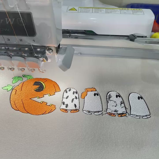 embroidered cute ghost sweatshirt