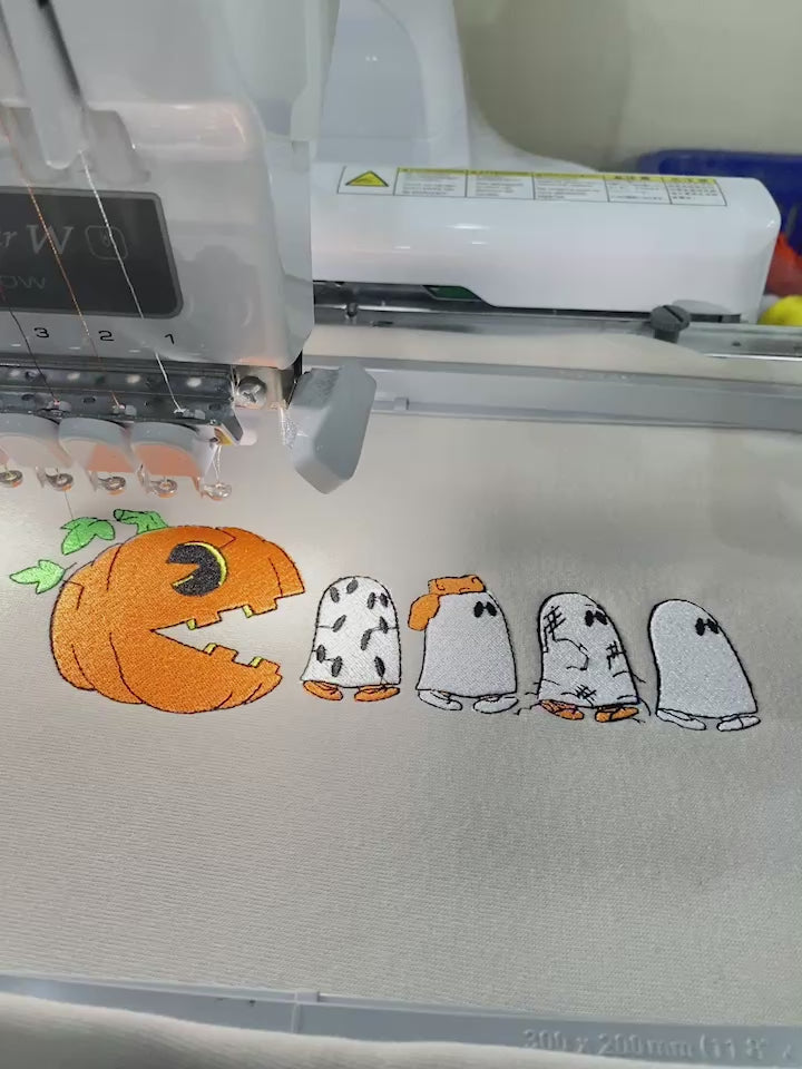 embroidered cute ghost sweatshirt