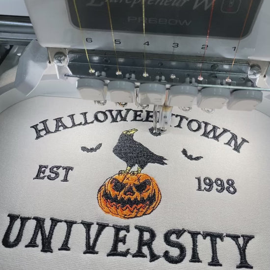 Embroidered Halloweentown Sweatshirt for Spooky Fall Season