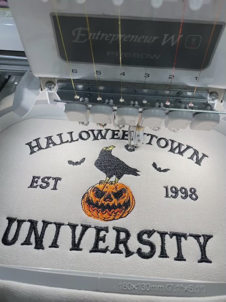 Embroidered Halloweentown Sweatshirt for Spooky Fall Season