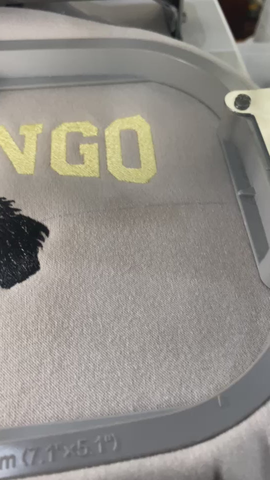 Personalized pet name sweatshirt with custom handwriting embroidery